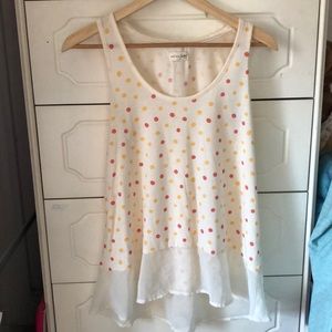 Soft summer tank, polka dots and flowy!